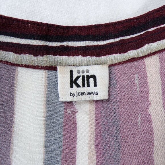 KIN by John Lewis Tunic Dress Abstract Striped Oversized Lagenlook Pockets #328 - Picture 6 of 8